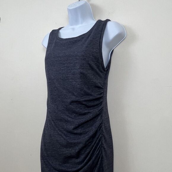Treasure & Bond Ruched Sleeveless Knit Dress Gray Medium - Picture 7 of 12